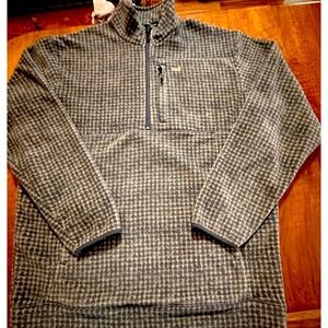 Southern Marsh Mens L Quarter Zip‎ Pullover Sweater Fleece Cozy Charcoal Grey